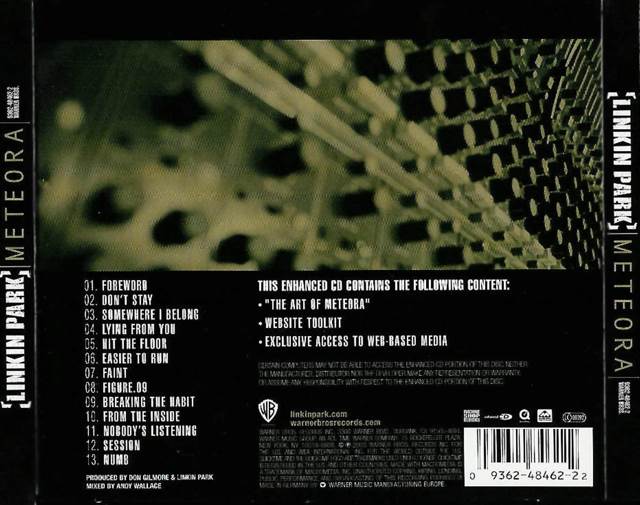 Meteora - Linkin Park (CD - 37) music collectible [Barcode 093624846222] - Main Image 2