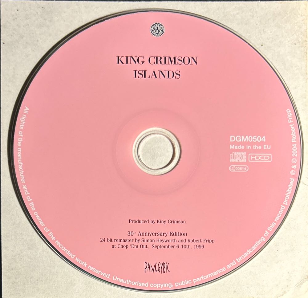 Islands - King Crimson (HDCD - 44) music collectible [Barcode 633367050427] - Main Image 4