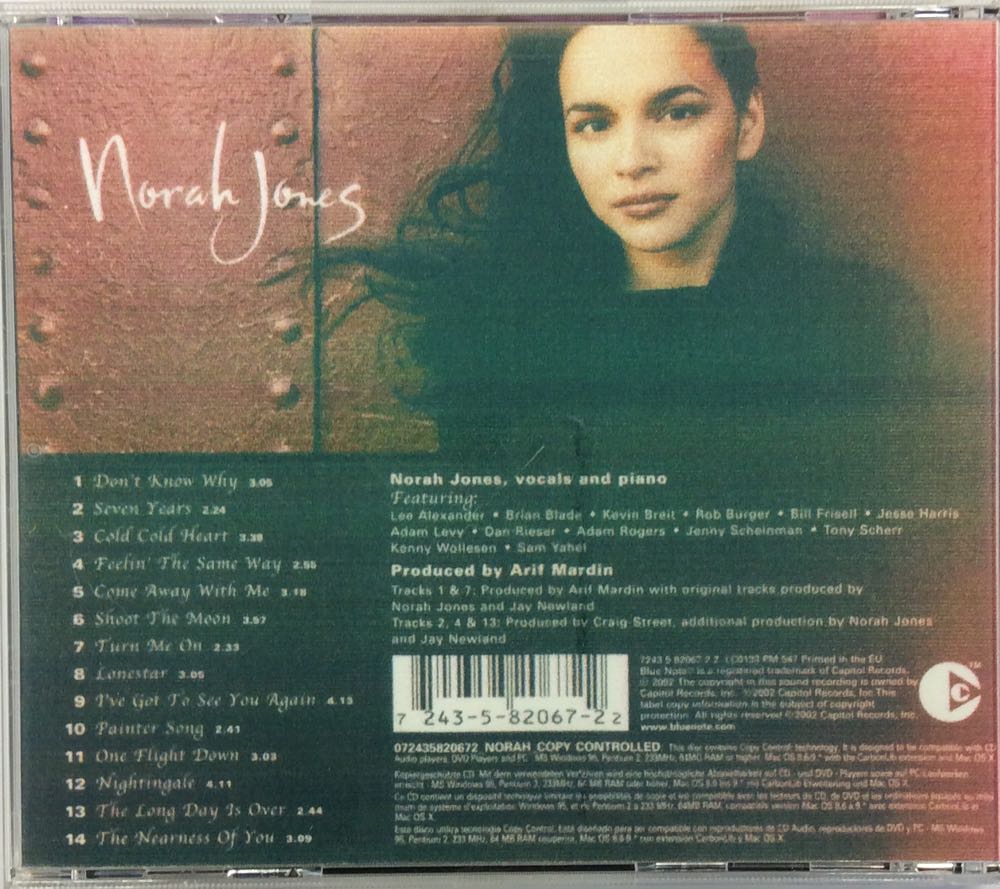 Come Away With Me - Jones, Norah (SACD - 48) music collectible [Barcode 724358188004] - Main Image 3