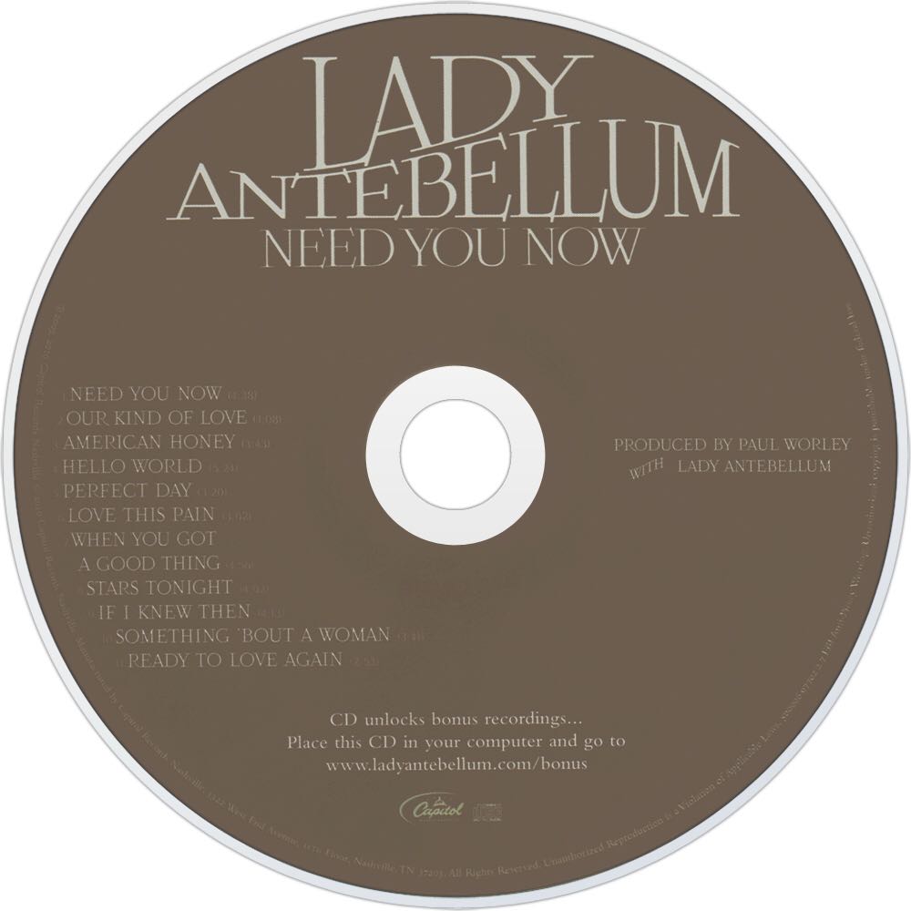 Need You Now - Lady Antebellum (CD - 45) music collectible [Barcode 5099963364125] - Main Image 4