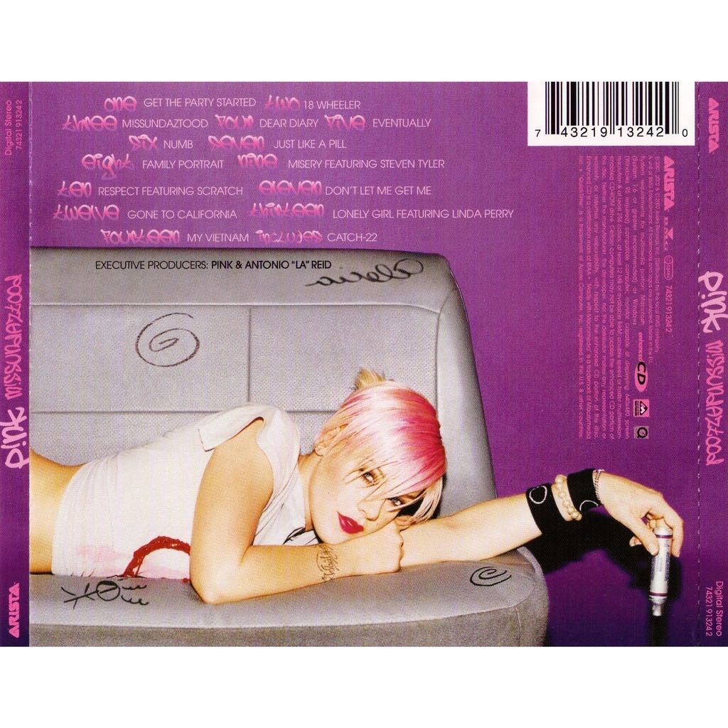 M!ssundaztood - P!nk (CD) music collectible [Barcode 0078221471824] - Main Image 2