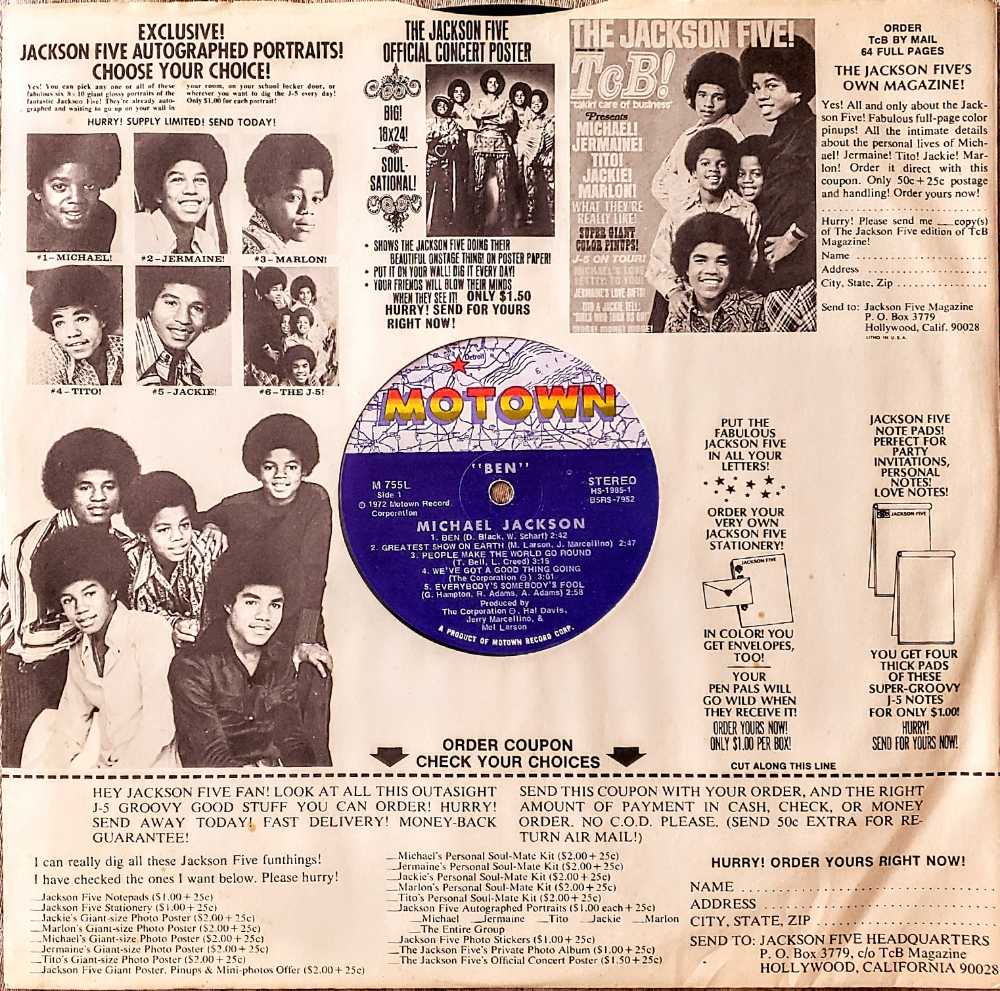 Ben - Michael Jackson (12”) music collectible - Main Image 3