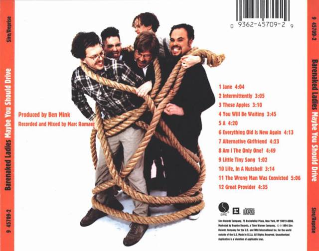 Maybe You Should Drive - Barenaked Ladies (CD - 45) music collectible [Barcode 093624570929] - Main Image 2