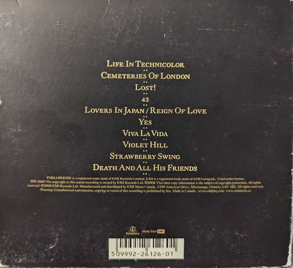 Viva La Vida - Coldplay (CD - 46) music collectible [Barcode 5099921688706] - Main Image 2