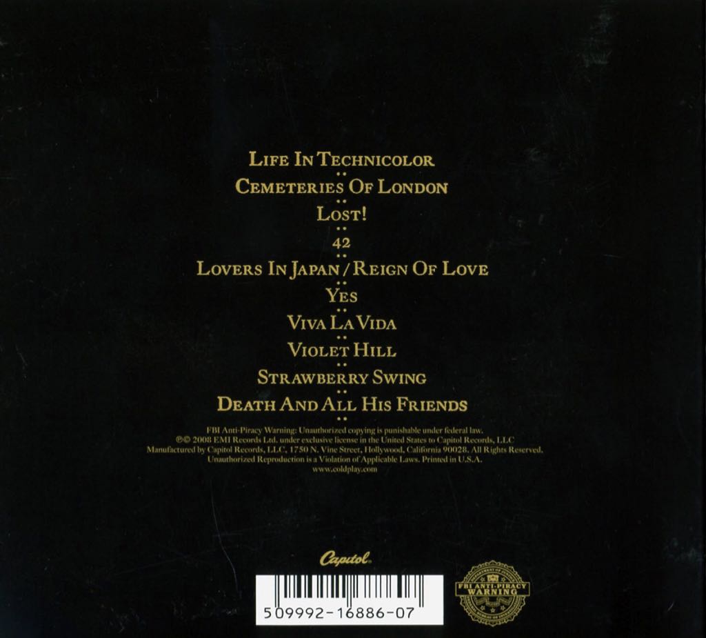 Viva La Vida - Coldplay (CD - 48) music collectible [Barcode 5099922612601] - Main Image 2