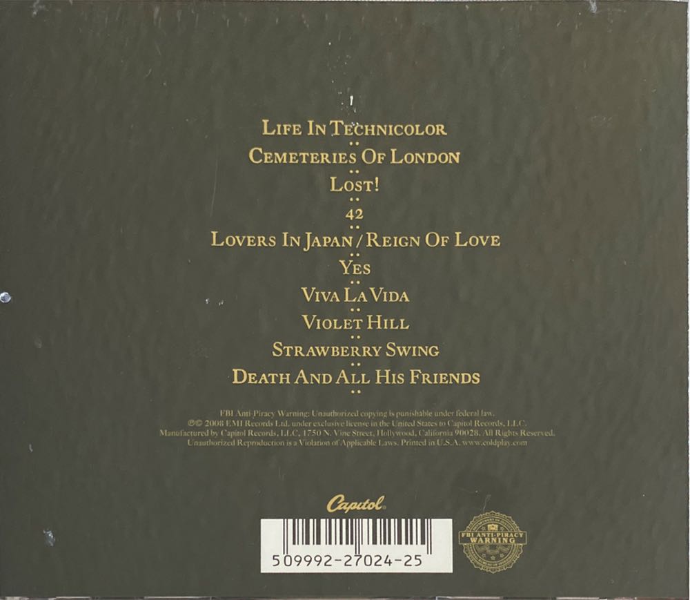 Viva La Vida - Coldplay (CD) music collectible [Barcode 5099922702425] - Main Image 2