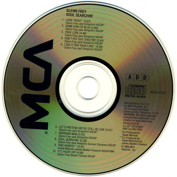 Soul Searchin’ (MP3) - Frey, Glenn (MP3 - 46) music collectible [Barcode 076732623923] - Main Image 3