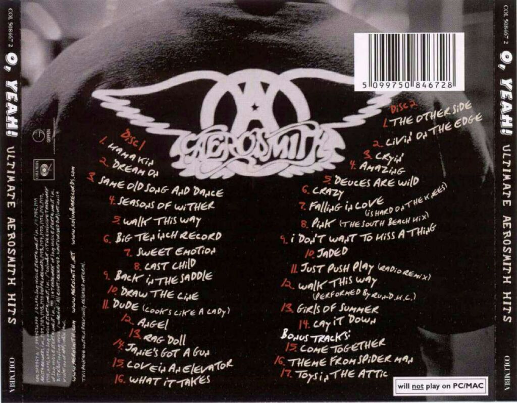 O, Yeah! Ultimate Aerosmith Hits - Aerosmith (CD - 141) music collectible [Barcode 696998670020] - Main Image 2