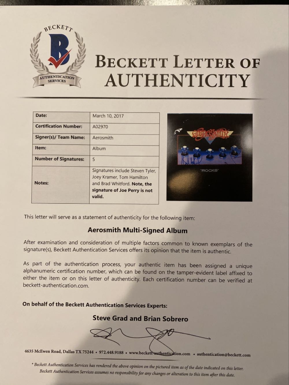 Rocks - Aerosmith (12” - 34) music collectible [Barcode 074643416511] - Main Image 4