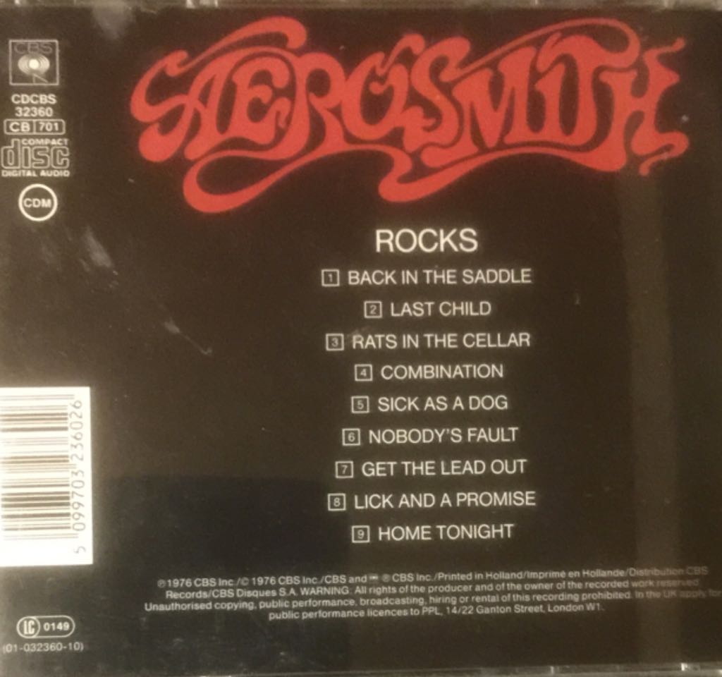 Rocks - Aerosmith (CD) music collectible [Barcode 5099703236026] - Main Image 2