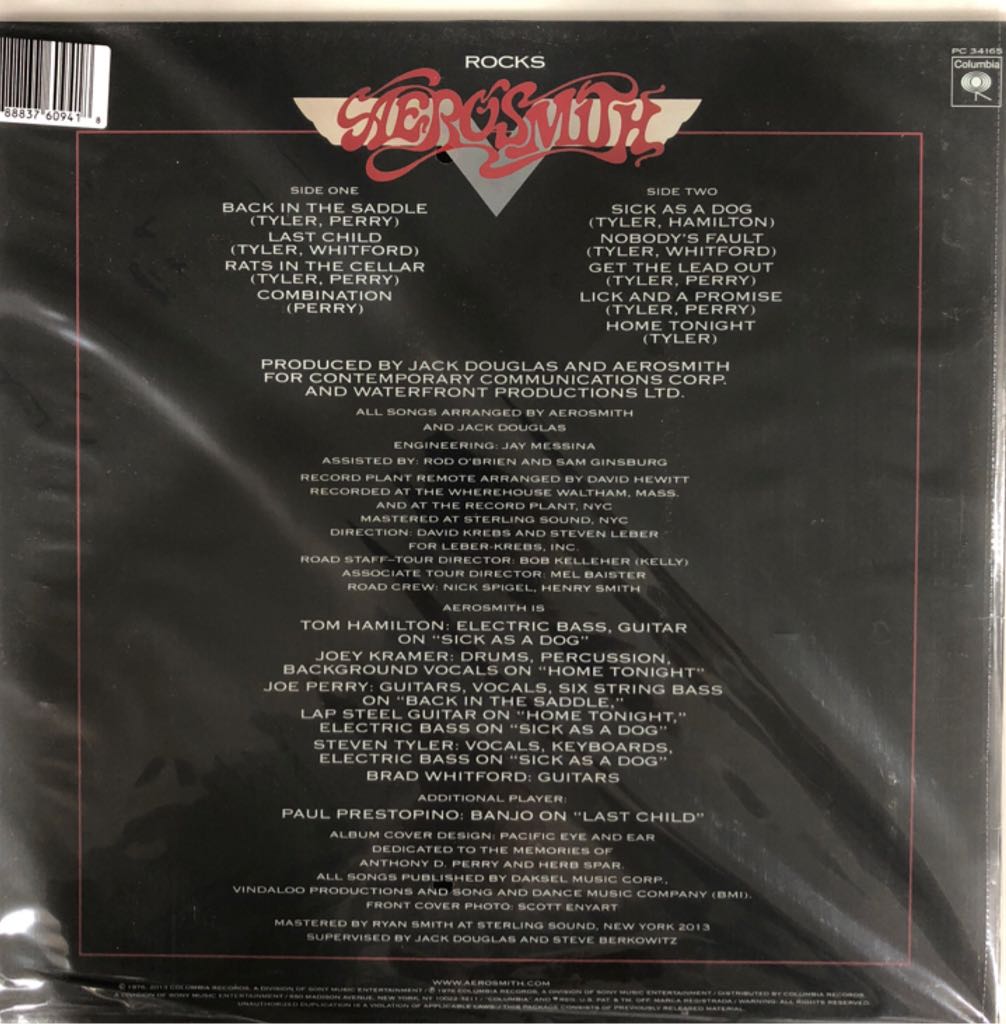 Rocks - Aerosmith (12”) music collectible [Barcode 888837609418] - Main Image 2