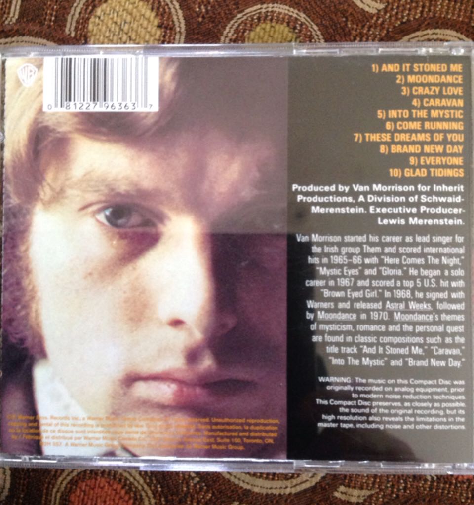 Moondance - Morrison, Van (CD - 39) music collectible [Barcode 081227963637] - Main Image 2