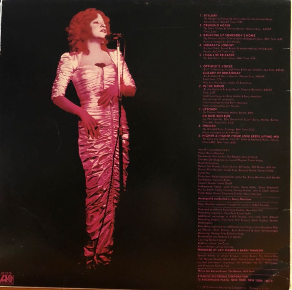 Bette Midler - Midler, Bette (12”) music collectible - Main Image 2