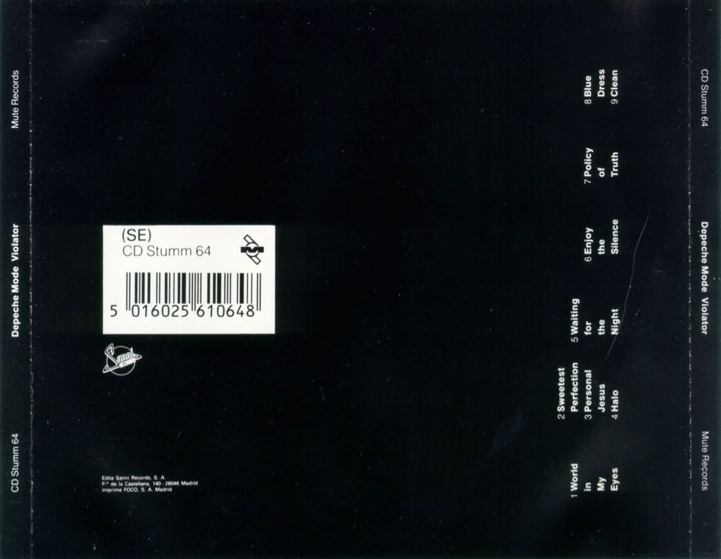 Violator - Depeche Mode (CD - 47) music collectible [Barcode 4006758468594] - Main Image 2