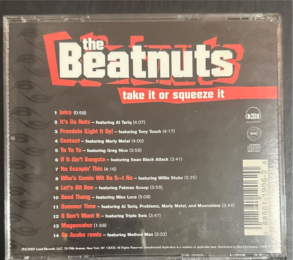 Take It Or Squeeze It - Beatnuts, The (CD) music collectible [Barcode 088561190620] - Main Image 2