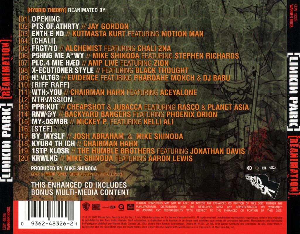 Reanimation - Linkin Park (CD - 61) music collectible [Barcode 093624832621] - Main Image 2