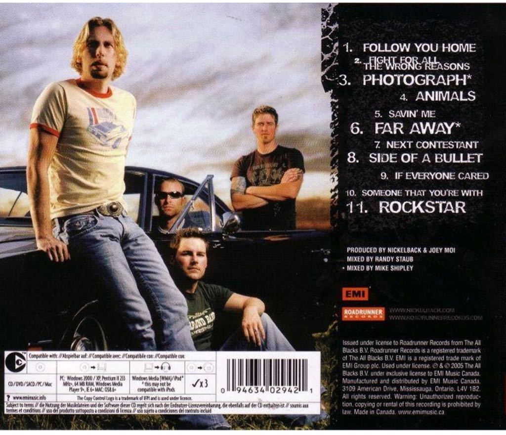 All the Right Reasons - Nickelback (CD) music collectible [Barcode 8993122293394] - Main Image 2