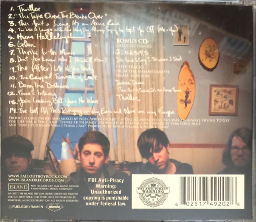 Infinity On High - Fall Out Boy (CD) music collectible [Barcode 602517229716] - Main Image 2
