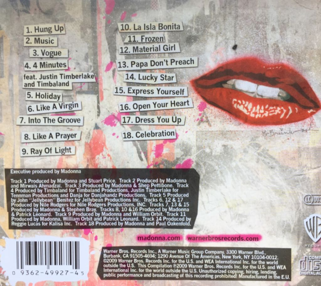 Celebration - Madonna (CD - 79) music collectible [Barcode 093624992745] - Main Image 2