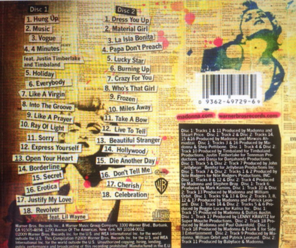 Celebration - Madonna (CD-R - 157:24) music collectible - Main Image 2