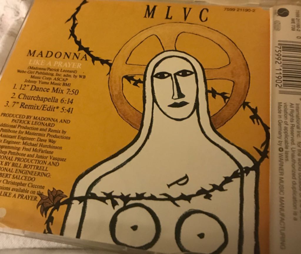 01 - CD Single - Madonna (22b) - Like a Prayer - Madonna (CD - 20) music collectible [Barcode 075992119023] - Main Image 2