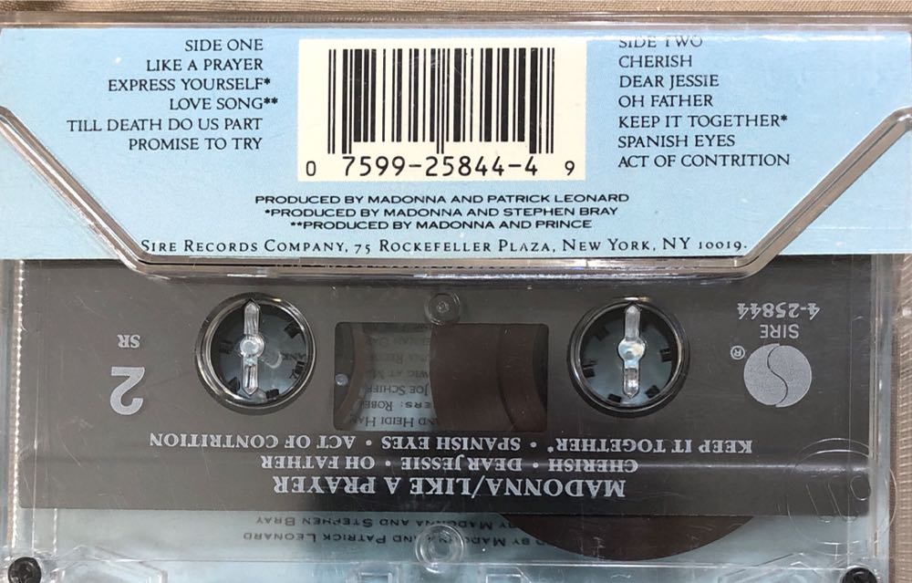 Like a Prayer - Madonna (Cassette) music collectible [Barcode 075992584449] - Main Image 2