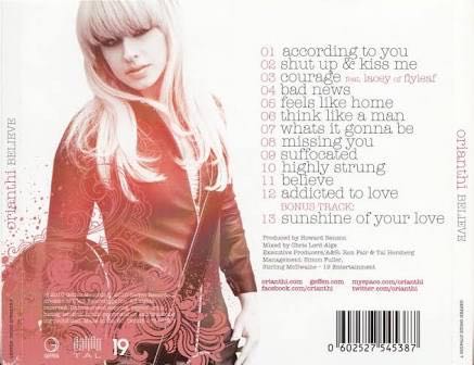 Believe - Orianthi (CD) music collectible [Barcode 602527203720] - Main Image 2