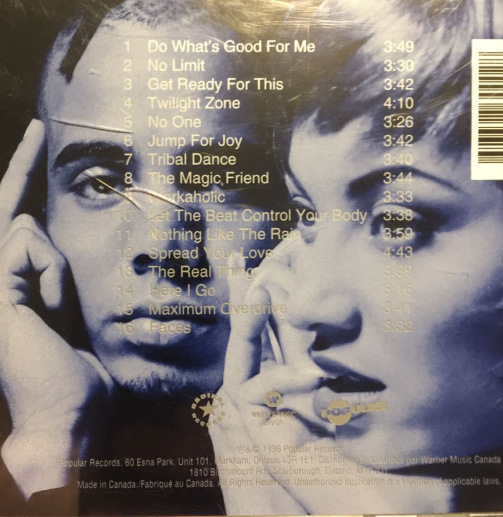 Hits Unlimited - 2 Unlimited (CD) music collectible [Barcode 623398300028] - Main Image 2