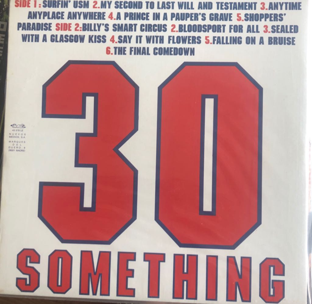 30 Something - Carter The Unstoppable Sex Machine (12” - 42) music collectible [Barcode 094632188427] - Main Image 2