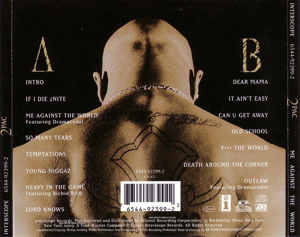 Me Against The World - 2 Pac (12” - 66) music collectible [Barcode 5013705184321] - Main Image 2