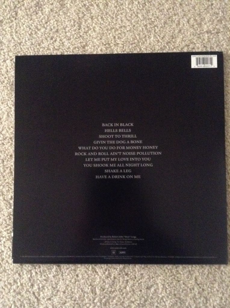 Back In Black - AC/DC (12” - 42) music collectible [Barcode 696998020719] - Main Image 2