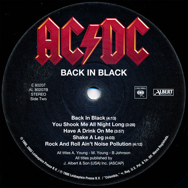 Back In Black - AC/DC (12” - 42) music collectible [Barcode 696998020719] - Main Image 5