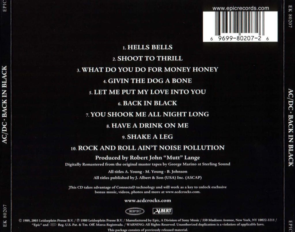 Back In Black - AC/DC (CD) music collectible - Main Image 2