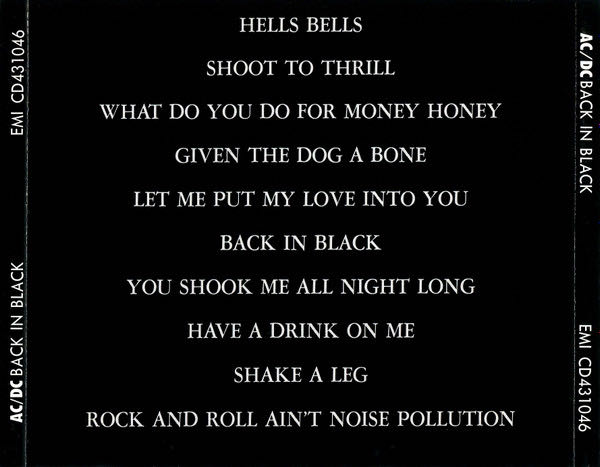 Back In Black - AC/DC (CD - 42) music collectible - Main Image 2