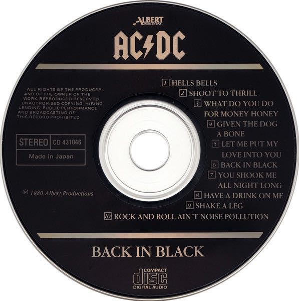 Back In Black - AC/DC (CD - 42) music collectible - Main Image 3