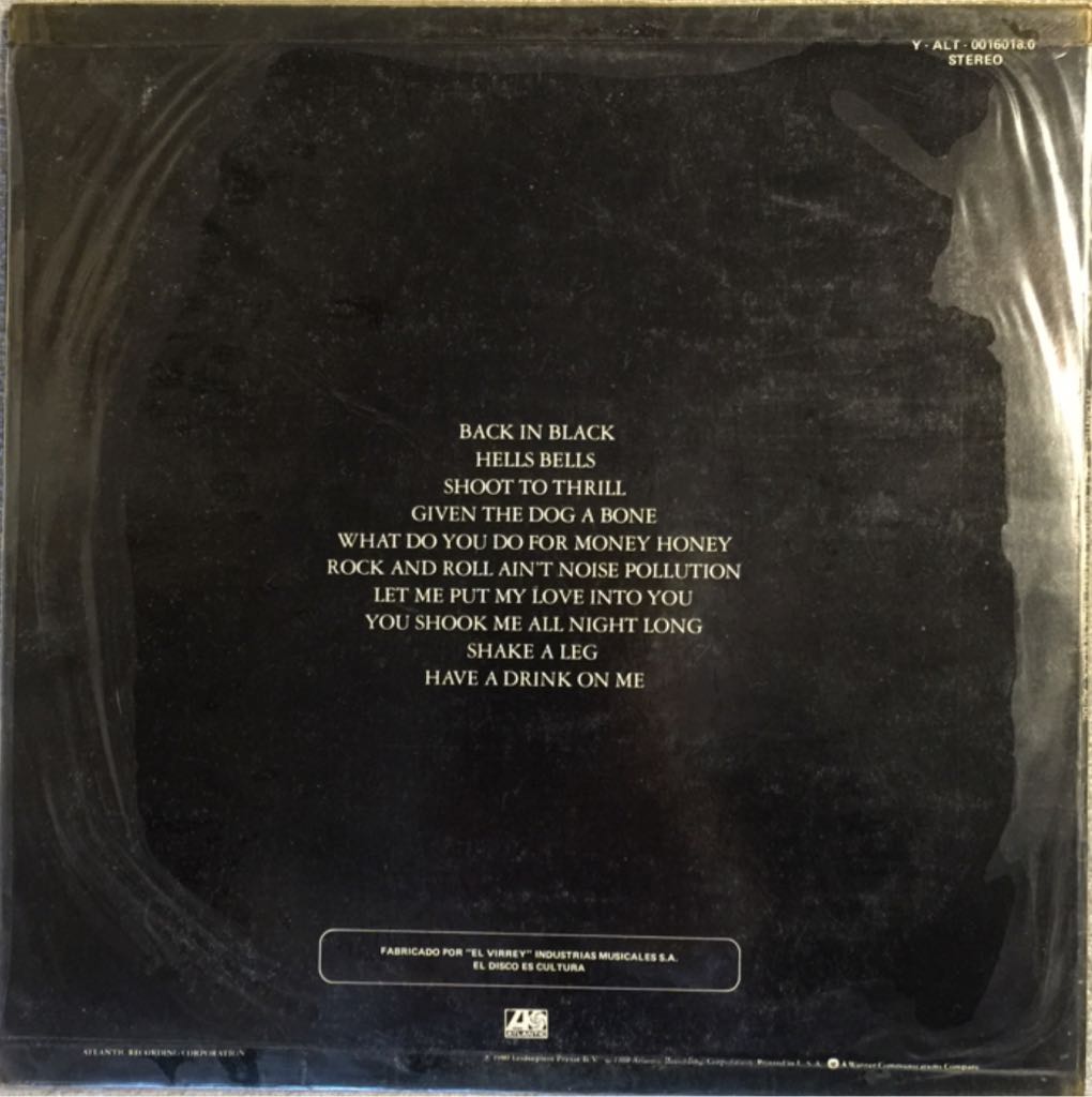 Back In Black - AC/DC (12”) music collectible - Main Image 2