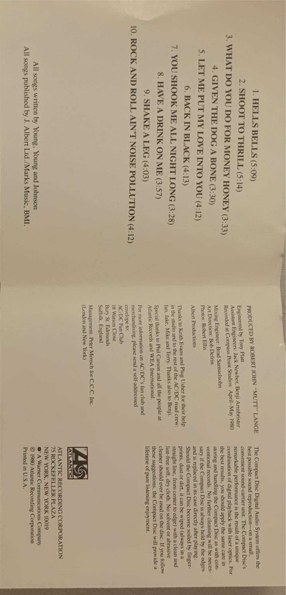 Back In Black - AC/DC (CD) music collectible - Main Image 2