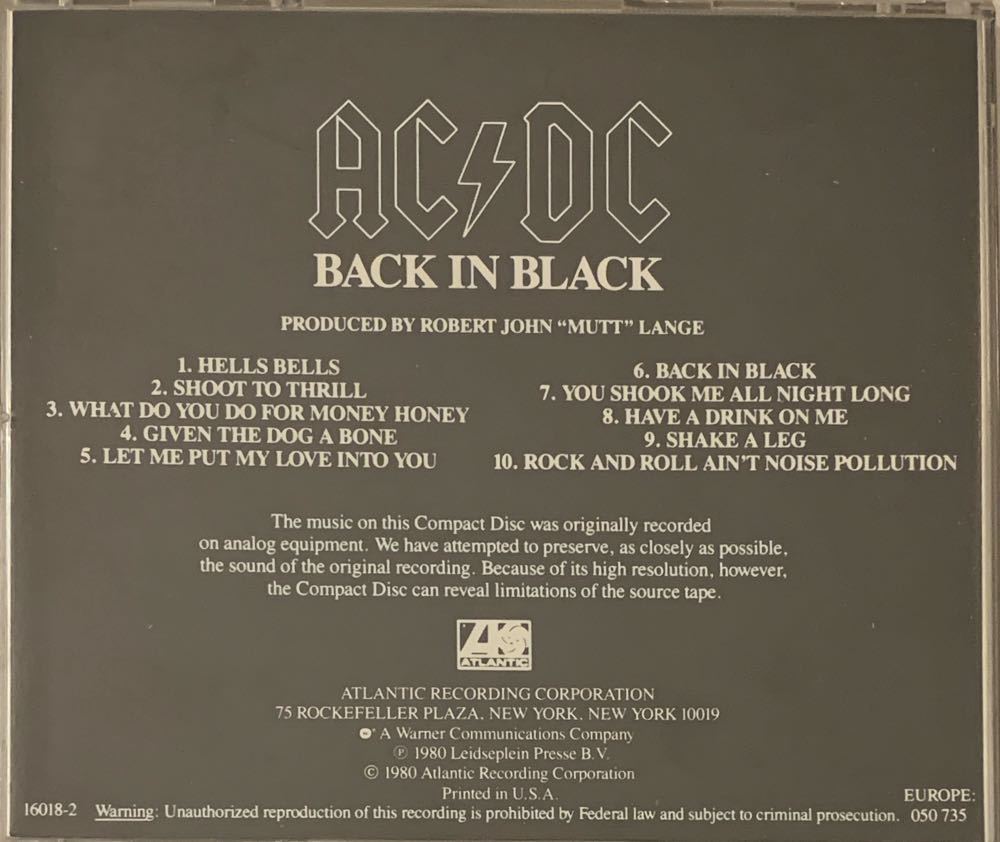 Back In Black - AC/DC (CD) music collectible - Main Image 4