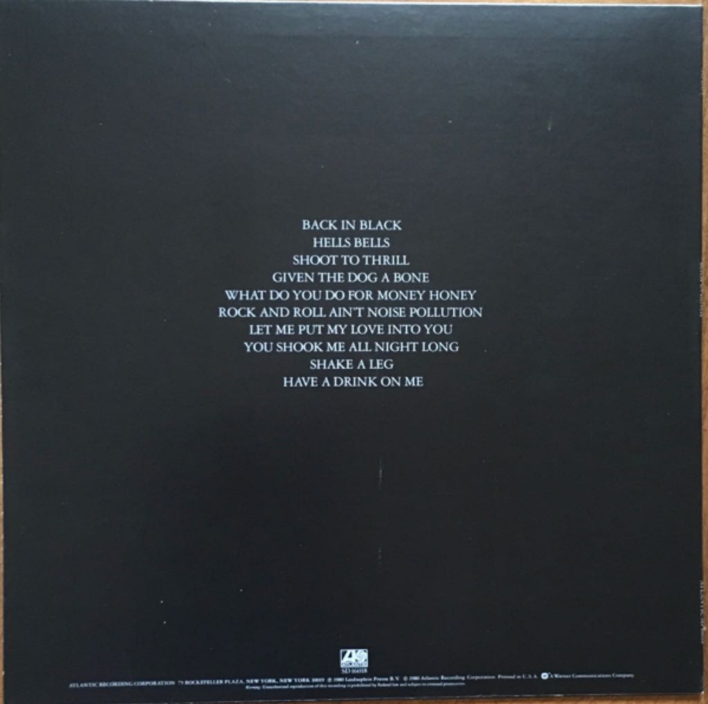 Back In Black - AC/DC (12”) music collectible - Main Image 2
