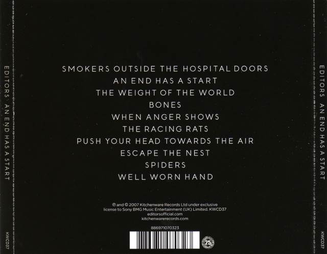 An End Has A Start - Editors (CD - 45) music collectible [Barcode 886971070323] - Main Image 2