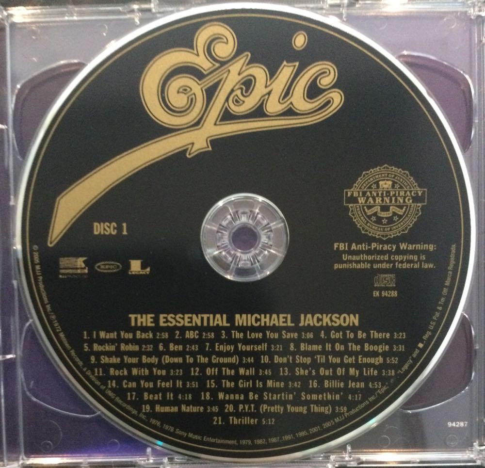 The Essential Michael Jackson - Jackson Michael (CD - 157) music collectible [Barcode 827969428726] - Main Image 5