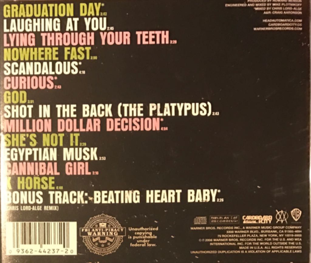 Popaganda - Head Automatica (CD - 49) music collectible [Barcode 093624423720] - Main Image 2