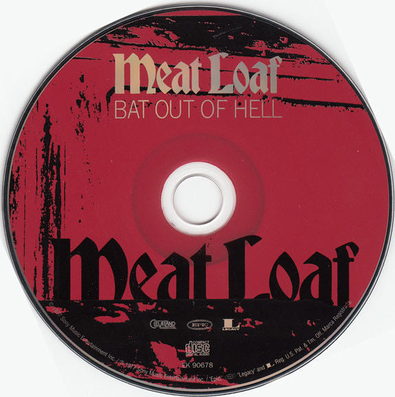Bat Out Of Hell - Meat Loaf (CD-R) music collectible [Barcode 827969067826] - Main Image 3