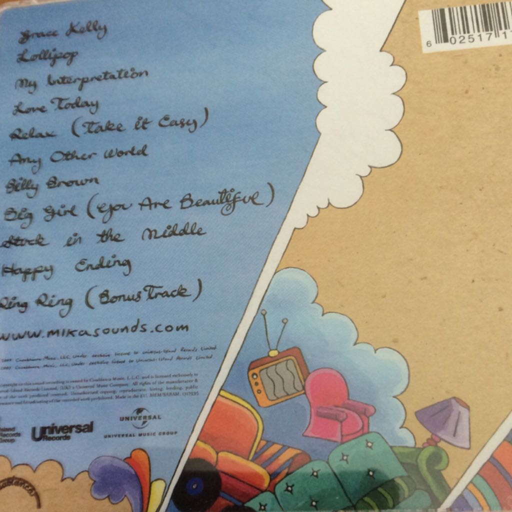 Life In Cartoon Motion - Mika (CD - 47) music collectible [Barcode 602517173354] - Main Image 2