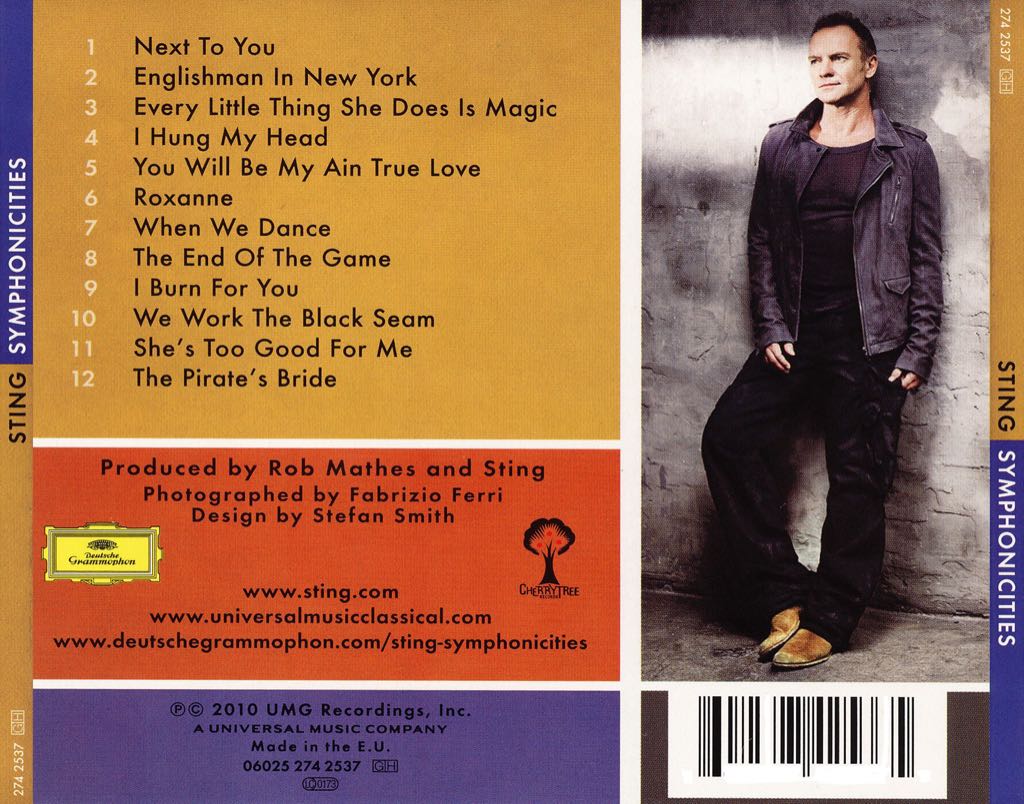 Symphonicities - Sting (CD - 56) music collectible [Barcode 602527425375] - Main Image 2