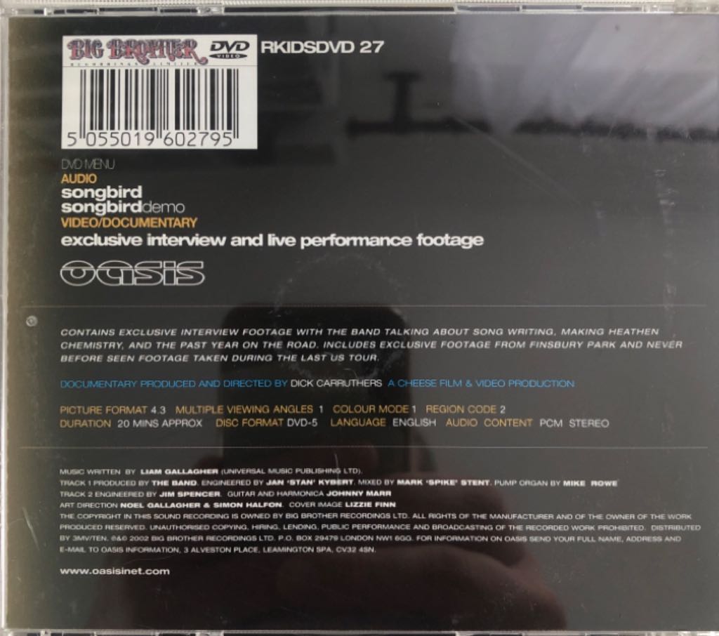 Songbird - Oasis (CD) music collectible [Barcode 5055019602795] - Main Image 2