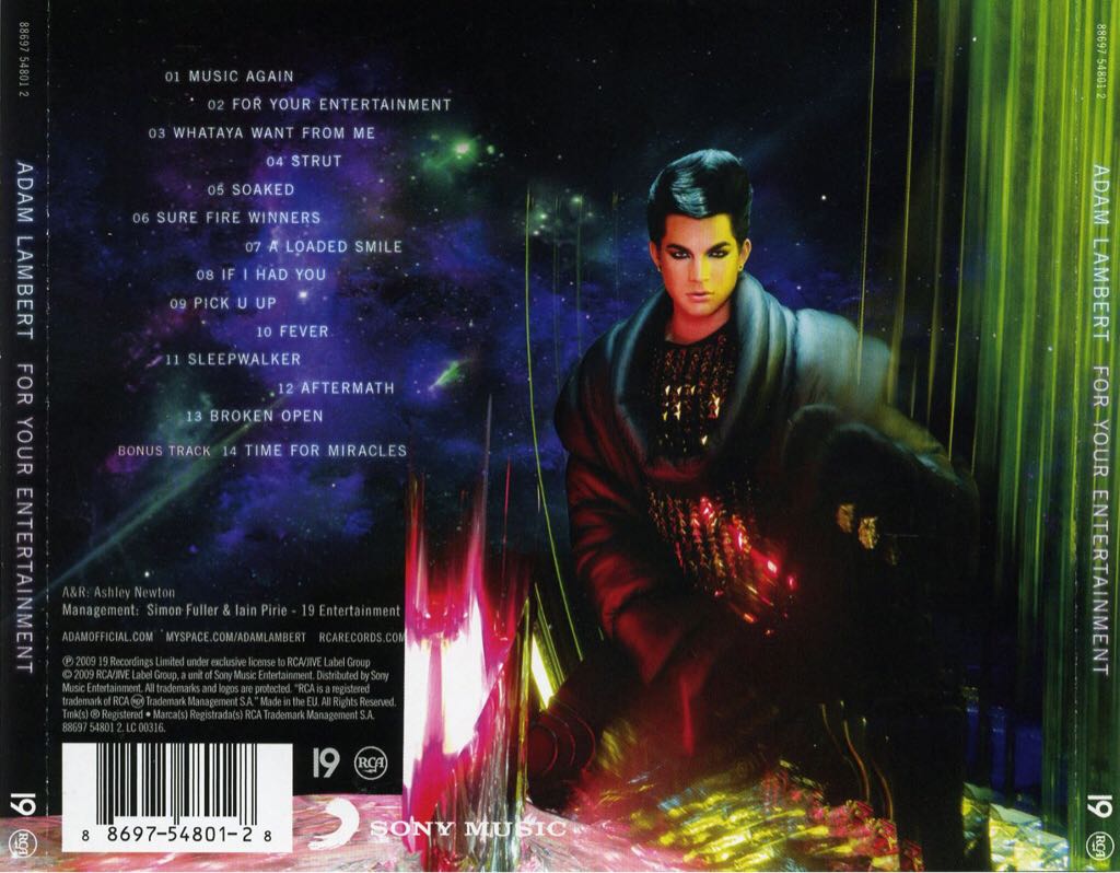 For Your Entertainment - Adam Lambert (CD) music collectible - Main Image 2