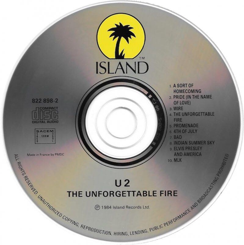 The Unforgettable Fire - U2 (CD - 4245) music collectible [Barcode 042282289827] - Main Image 4