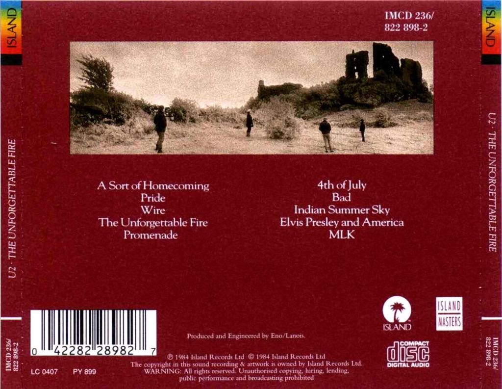 The Unforgettable Fire - U2 (12” - 4238) music collectible [Barcode 4007192065301] - Main Image 2