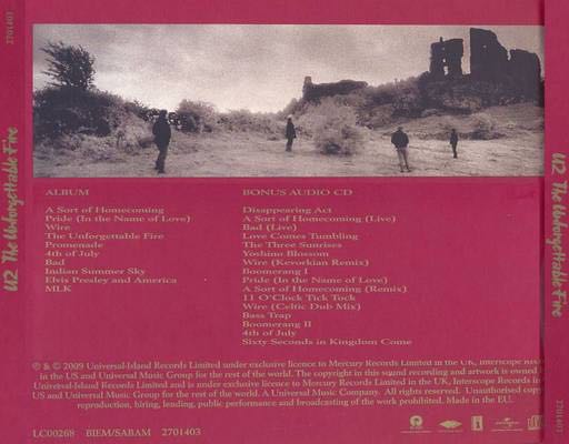 The Unforgettable Fire - U2 (CD - 112:20) music collectible - Main Image 2
